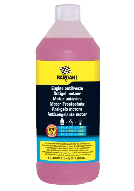 BARDAHL RED ANTIFREEZE - ANTIGEL ROUGE (G12/G12+)